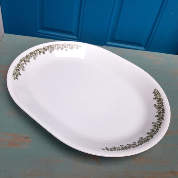 Tray Crazy Daisy Corelle Vintage Large Serving Tray Platter Dishes Ceramic - Picture 1 of 9